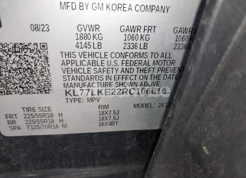 Photo 9 of 2024 Chevrolet Trax FWD ACTIV (VIN KL77LKE22RC106616)