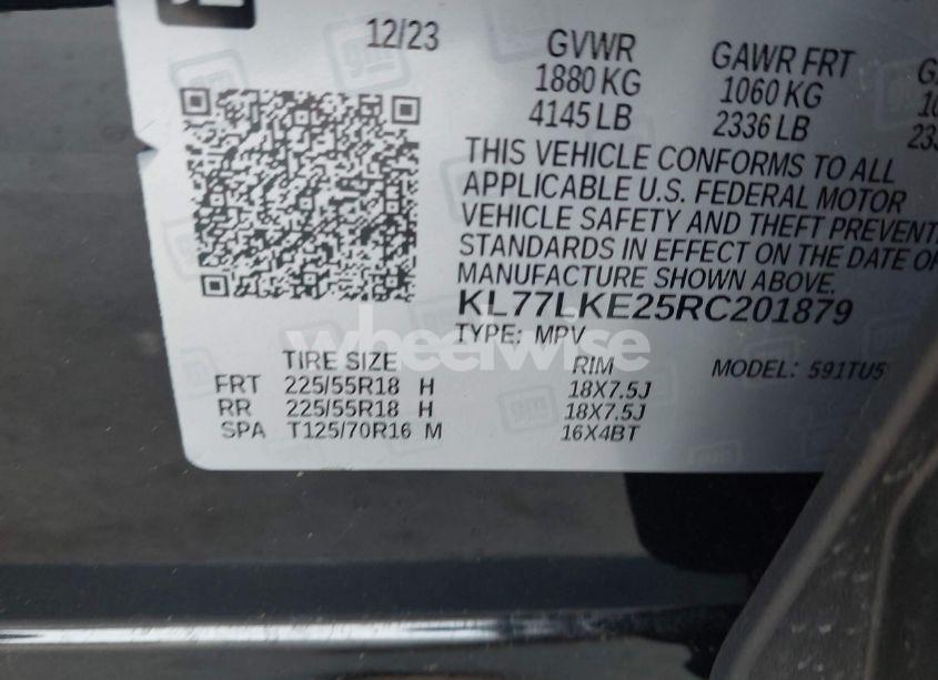 Photo 9 of 2024 Chevrolet Trax FWD ACTIV (VIN KL77LKE25RC201879)