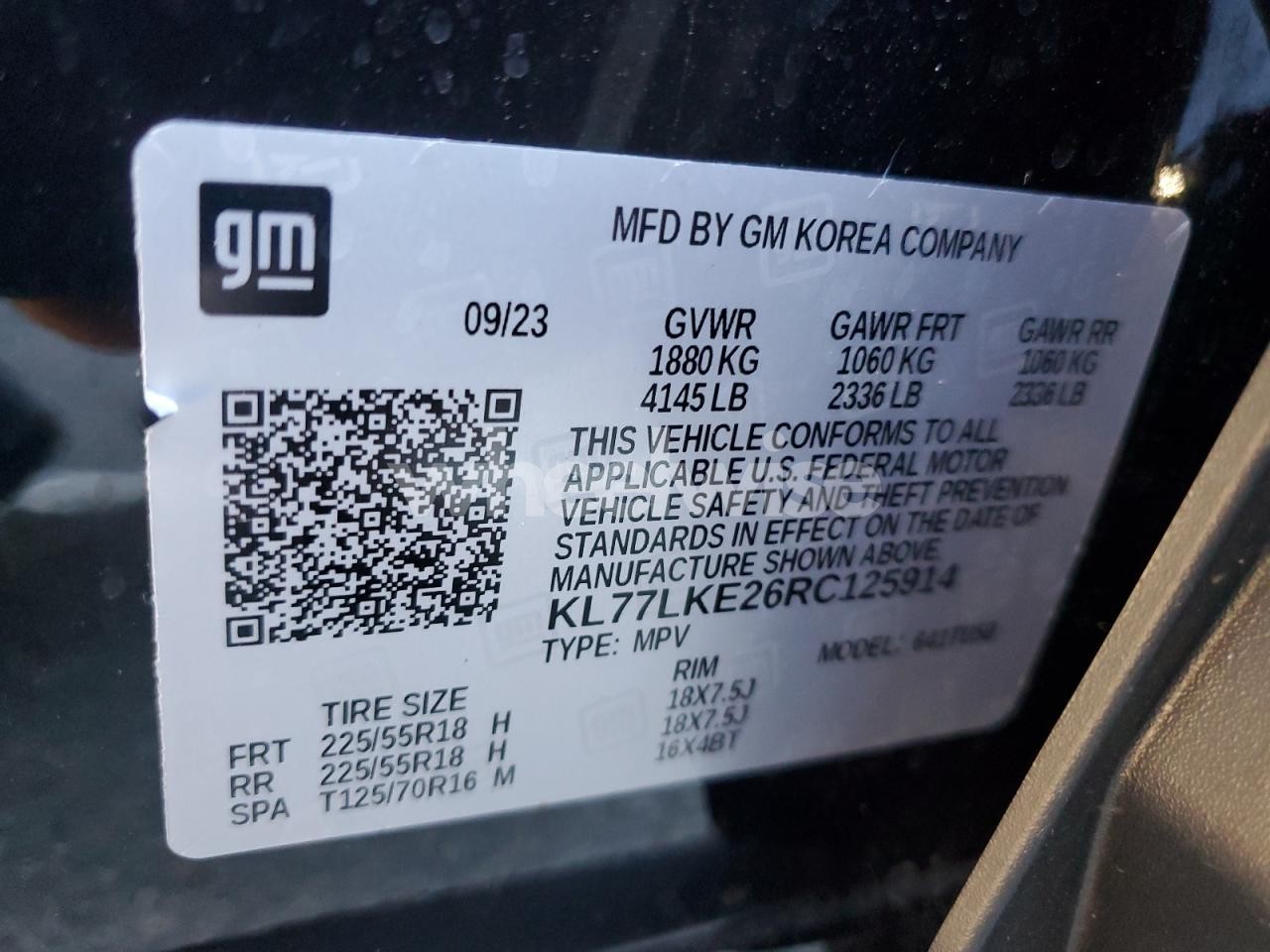 Photo 12 of 2024 CHEVROLET TRAX ACTIV (VIN KL77LKE26RC125914)