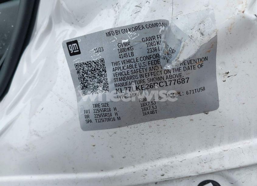 Photo 9 of 2024 Chevrolet Trax FWD ACTIV (VIN KL77LKE26RC177687)