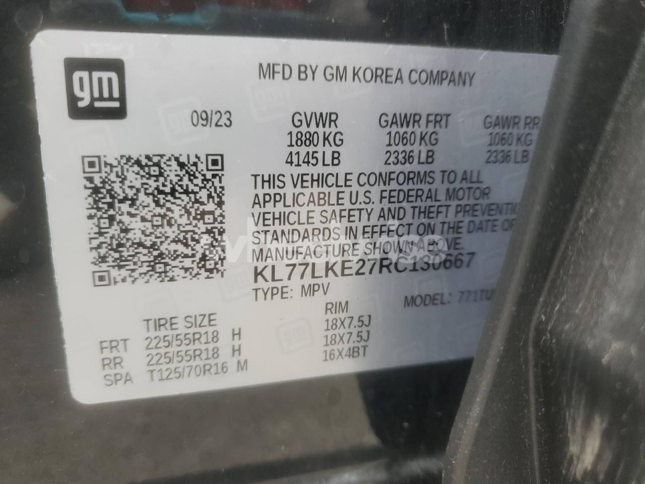 Photo 13 of 2024 CHEVROLET TRAX ACTIV (VIN KL77LKE27RC130667)