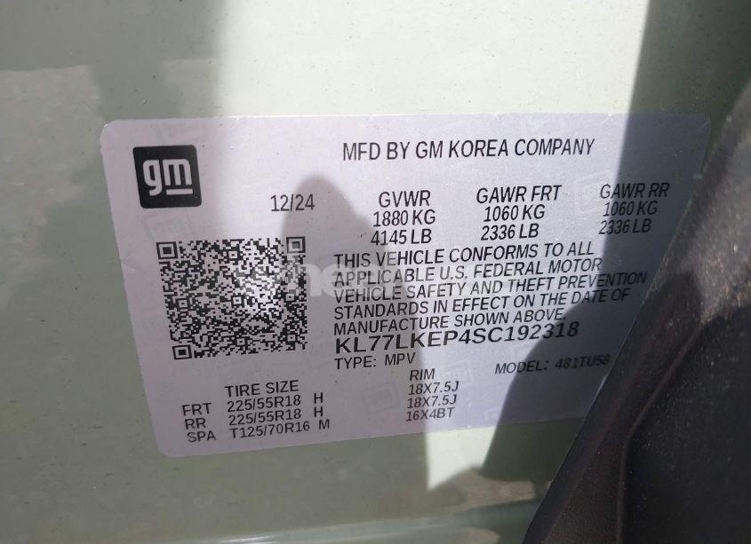 Photo 9 of 2025 Chevrolet Trax FWD ACTIV (VIN KL77LKEP4SC192318)