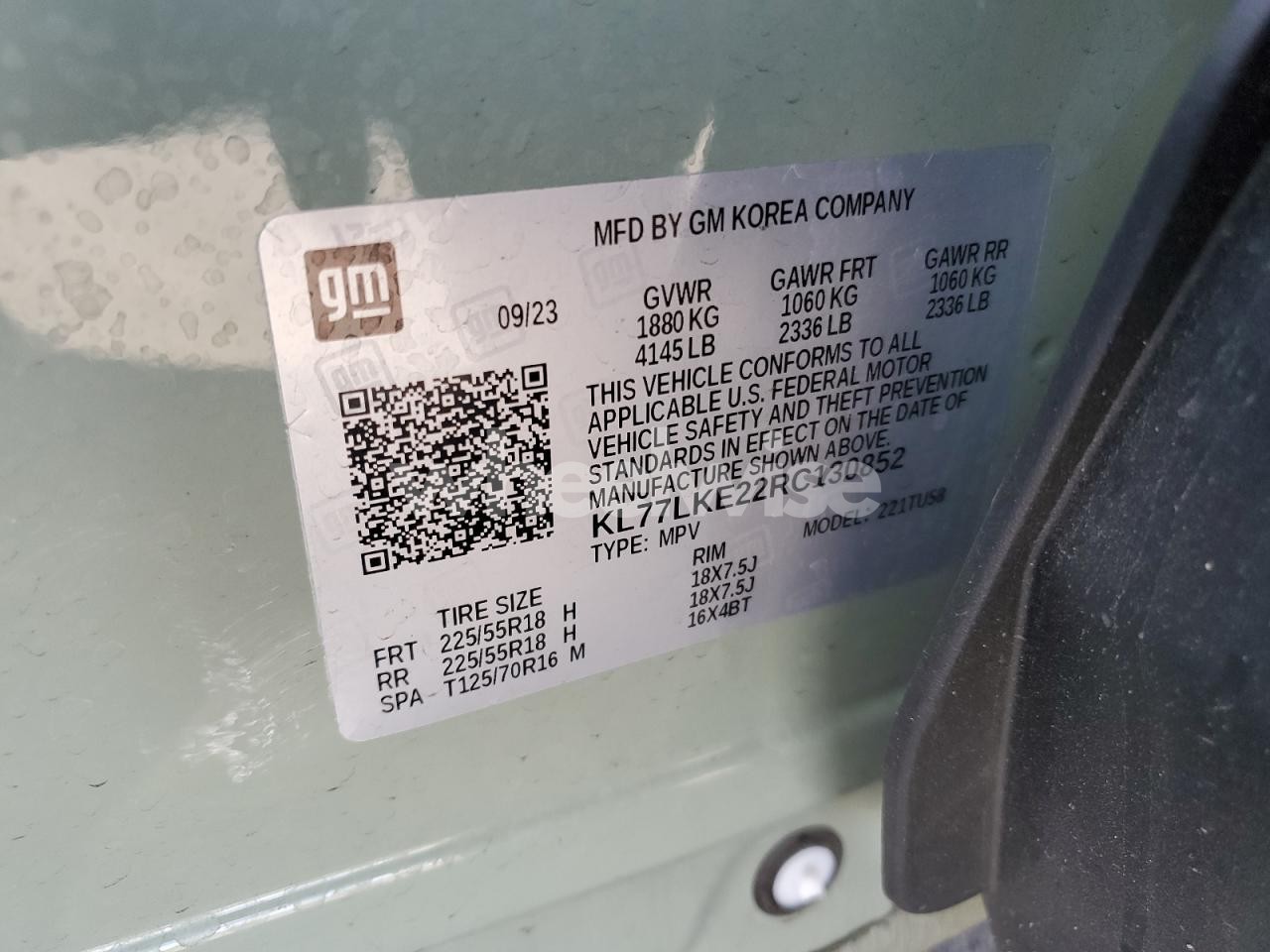 Photo 13 of 2024 CHEVROLET TRAX ACTIV (VIN KL77LKEP7SC018758)