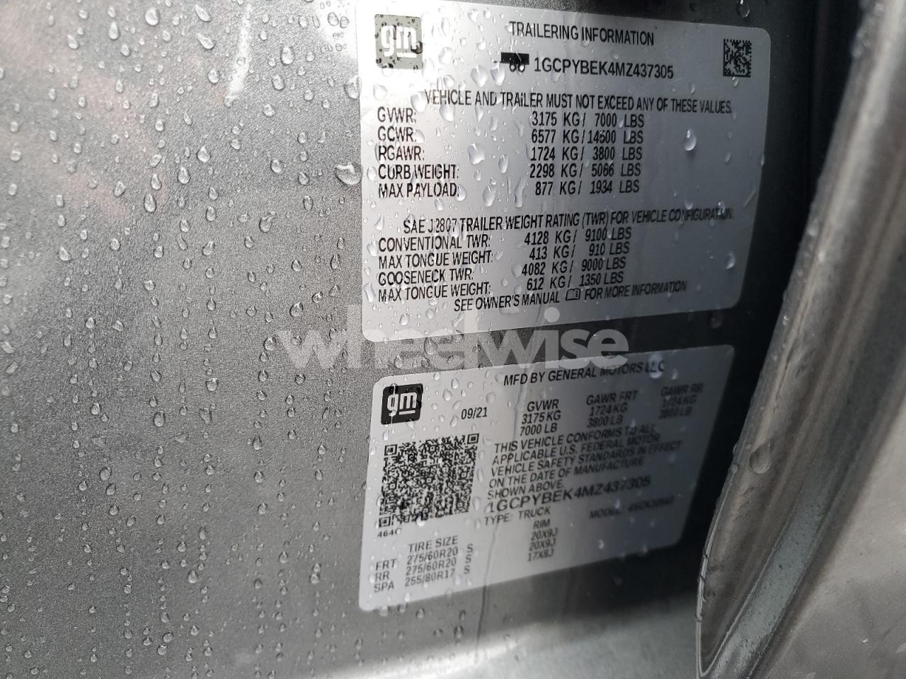 Photo 12 of 2021 CHEVROLET SILVERADO K1500 CUSTOM (VIN KL79MMS22NB088589)