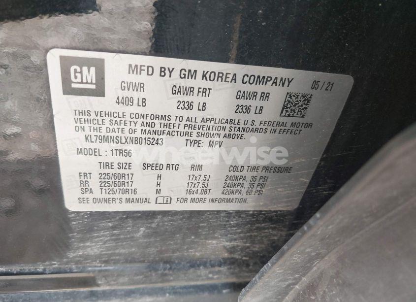 Photo 9 of 2022 Chevrolet Trailblazer AWD LS (VIN KL79MNSLXNB015243)