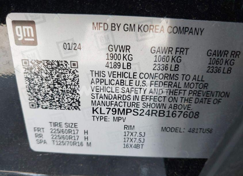 Photo 9 of 2024 Chevrolet Trailblazer FWD LT (VIN KL79MPS24RB167608)