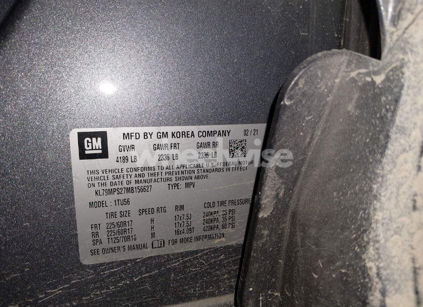 Photo 9 of 2021 Chevrolet Trailblazer FWD LT (VIN KL79MPS27MB156627)