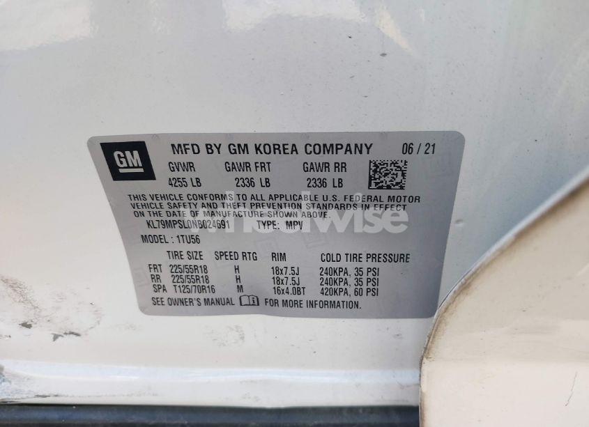 Photo 9 of 2022 Chevrolet Trailblazer FWD LT (VIN KL79MPSL0NB024691)