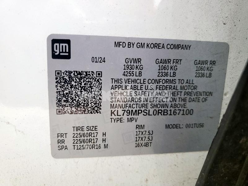 Photo 10 of 2024 CHEVROLET TRAILBLAZER LT (VIN KL79MPSL0RB167100)