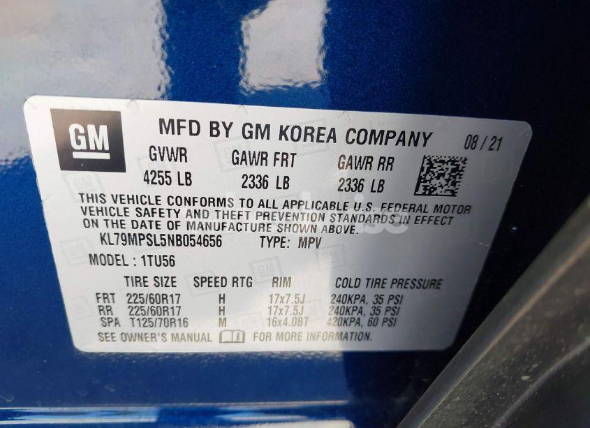 Photo 9 of 2022 Chevrolet Trailblazer FWD LT (VIN KL79MPSL5NB054656)