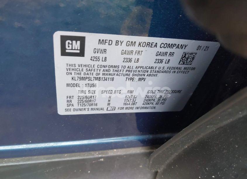 Photo 9 of 2021 Chevrolet Trailblazer LT (VIN KL79MPSL7MB134118)