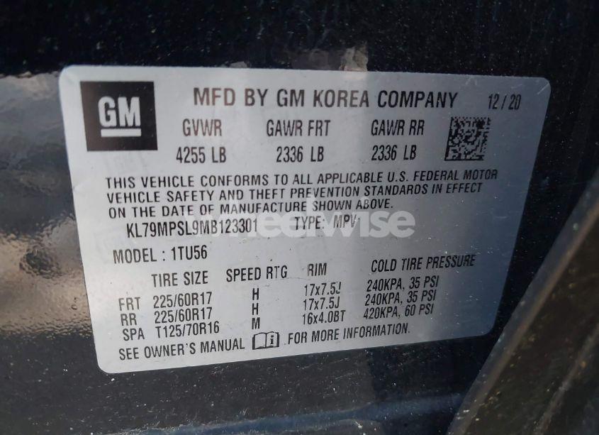 Photo 9 of 2021 Chevrolet Trailblazer FWD LT (VIN KL79MPSL9MB123301)