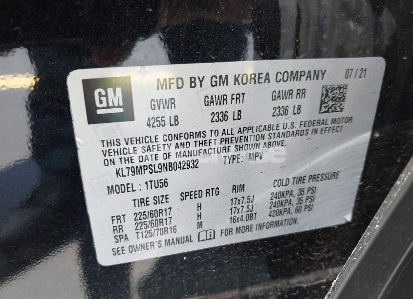 Photo 9 of 2022 Chevrolet Trailblazer FWD LT (VIN KL79MPSL9NB042932)