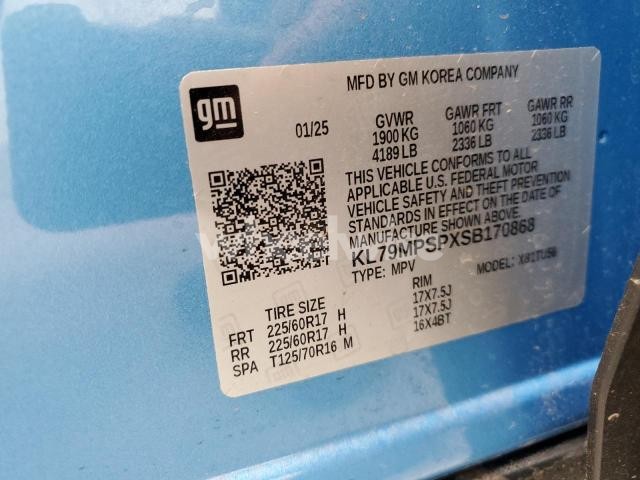 Photo 2 of 2025 CHEVROLET TRAILBLAZER LT (VIN KL79MPSPXSB170868)