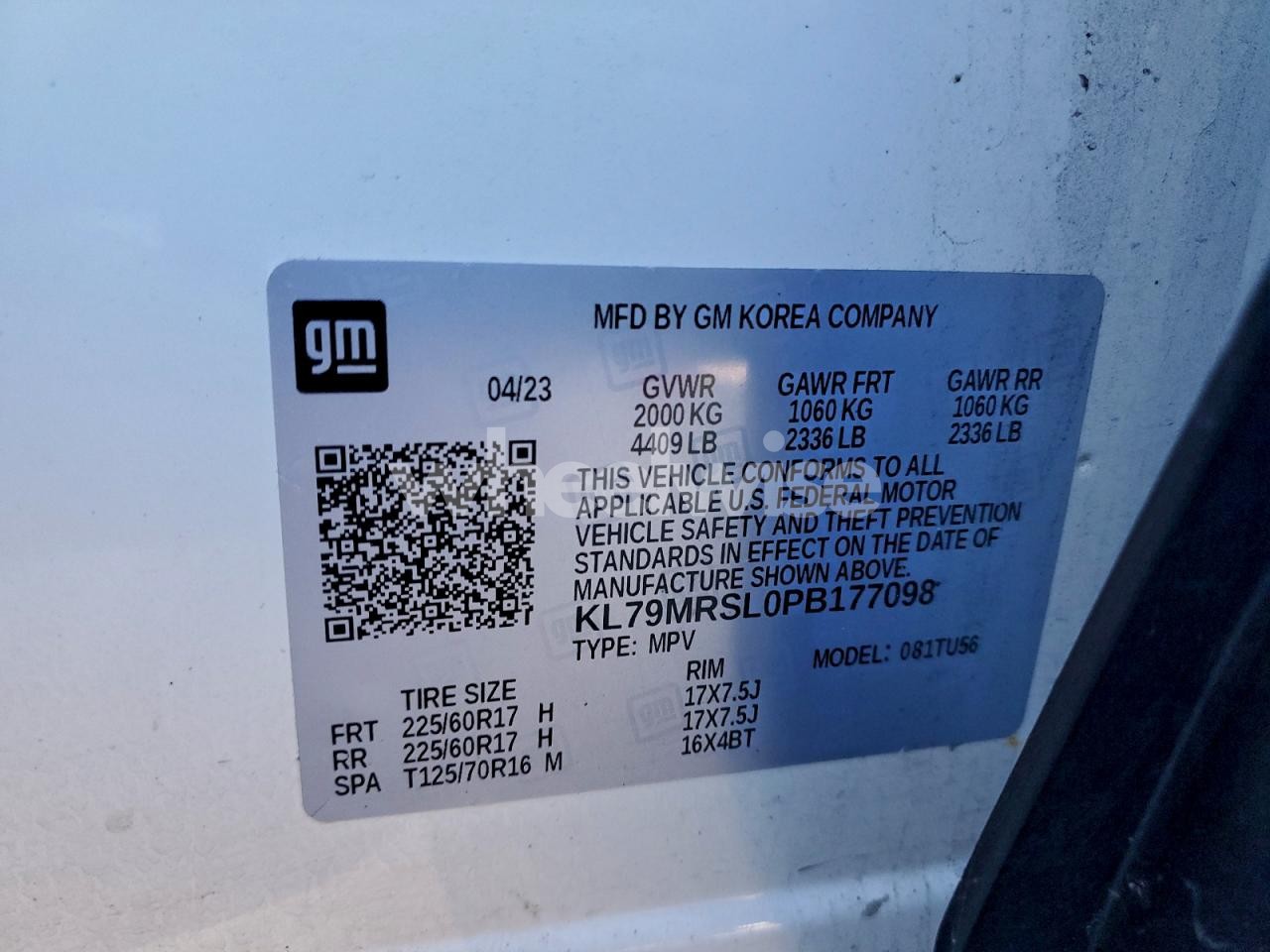 Photo 13 of 2023 CHEVROLET TRAILBLAZER LT (VIN KL79MRSL0PB177098)