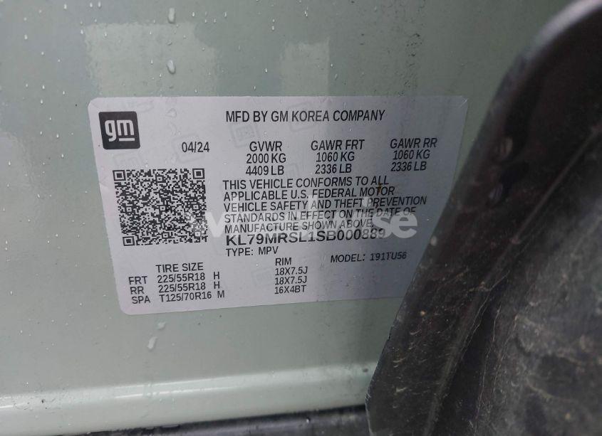 Photo 9 of 2025 Chevrolet Trailblazer AWD LT (VIN KL79MRSL1SB000889)