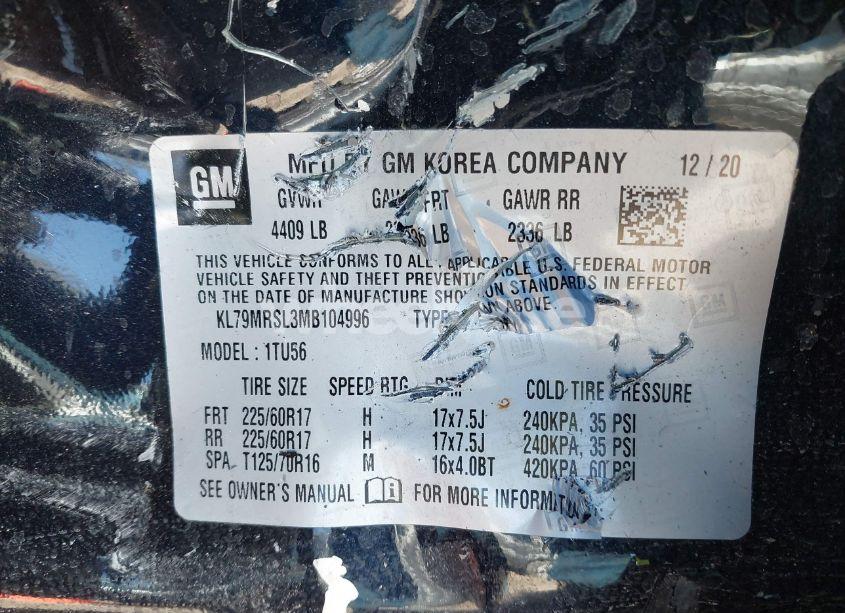 Photo 9 of 2021 Chevrolet Trailblazer AWD LT (VIN KL79MRSL3MB104996)