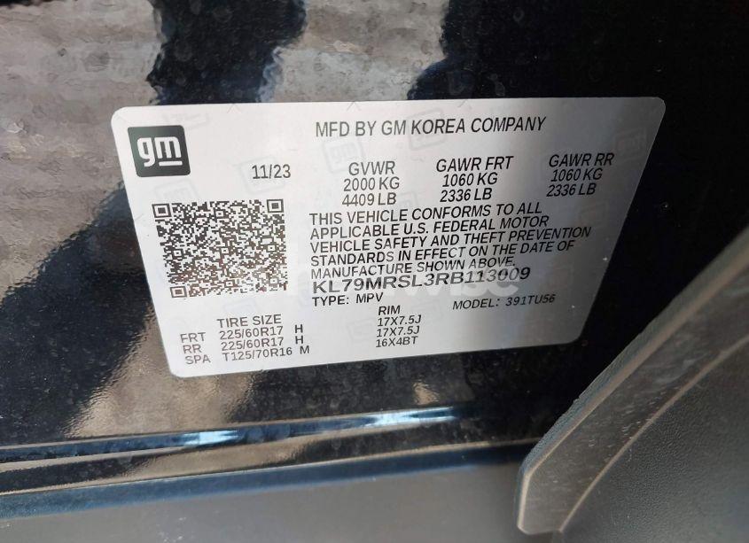 Photo 9 of 2024 Chevrolet Trailblazer AWD LT (VIN KL79MRSL3RB113009)