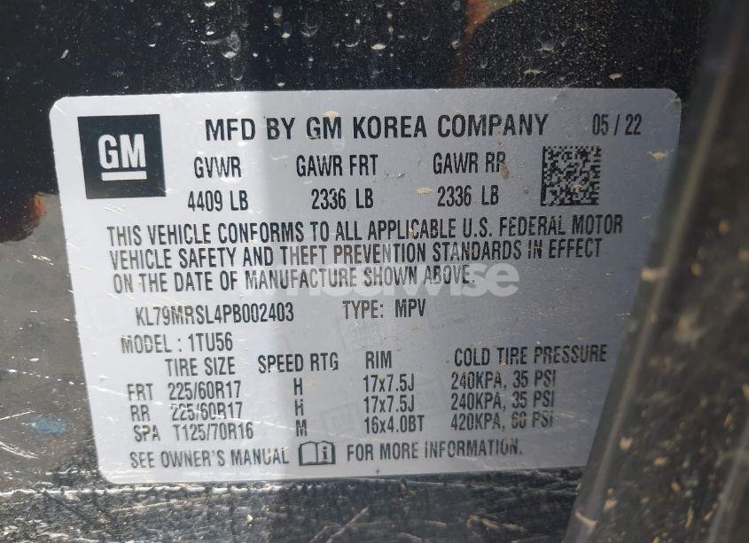 Photo 9 of 2023 Chevrolet Trailblazer AWD LT (VIN KL79MRSL4PB002403)