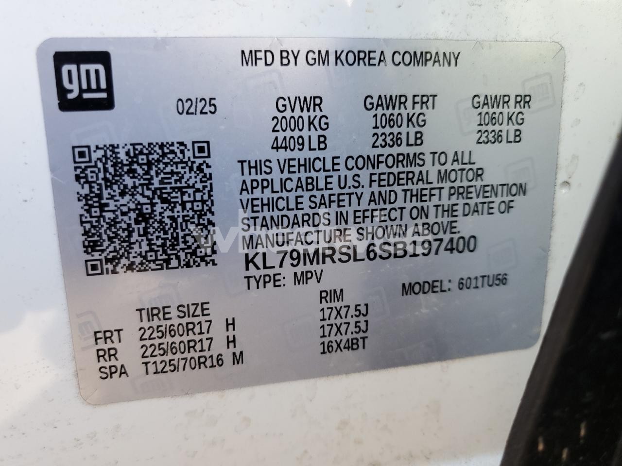 Photo 14 of 2025 CHEVROLET TRAILBLAZER LT (VIN KL79MRSL6SB197400)