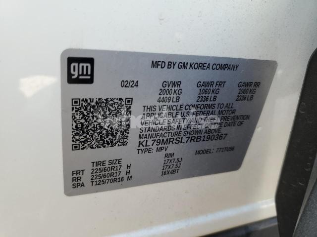 Photo 12 of 2024 CHEVROLET TRAILBLAZER LT (VIN KL79MRSL7RB190367)