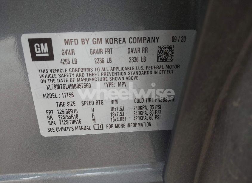 Photo 9 of 2021 Chevrolet Trailblazer FWD RS (VIN KL79MTSL4MB057569)