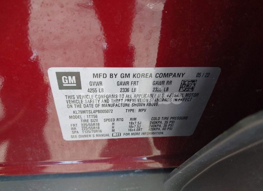 Photo 9 of 2023 Chevrolet Trailblazer FWD RS (VIN KL79MTSL4PB005072)