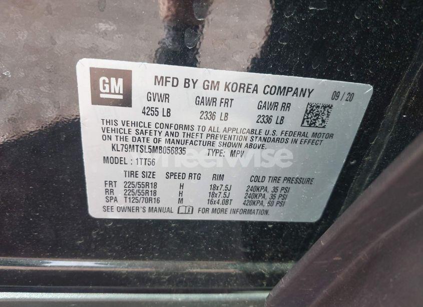 Photo 9 of 2021 Chevrolet Trailblazer FWD RS (VIN KL79MTSL5MB056835)