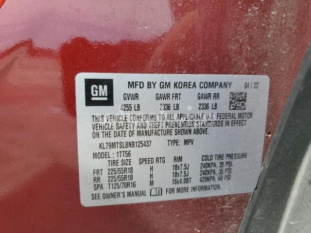 Photo 2 of 2022 CHEVROLET TRAILBLAZER RS (VIN KL79MTSL8NB125437)