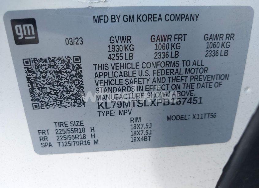 Photo 9 of 2023 Chevrolet Trailblazer FWD RS (VIN KL79MTSLXPB167451)