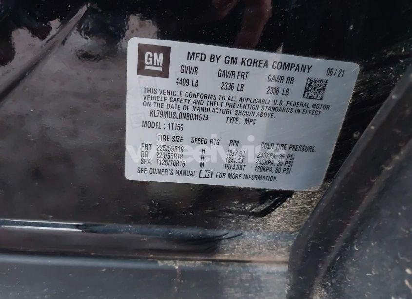 Photo 9 of 2022 Chevrolet Trailblazer AWD RS (VIN KL79MUSL0NB031574)