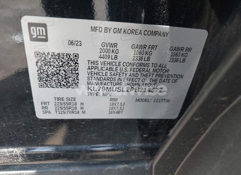 Photo 9 of 2023 Chevrolet Trailblazer AWD RS (VIN KL79MUSL2PB214672)