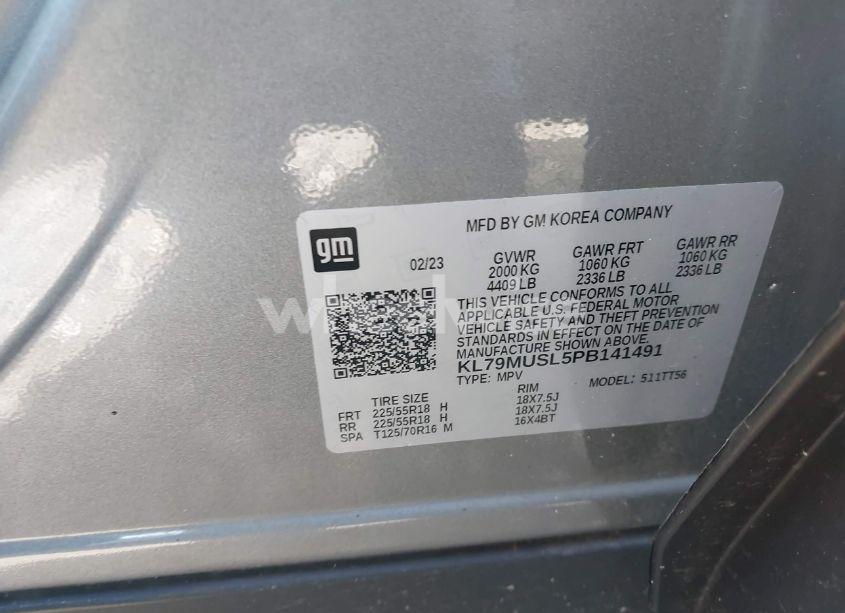 Photo 9 of 2023 Chevrolet Trailblazer AWD RS (VIN KL79MUSL5PB141491)