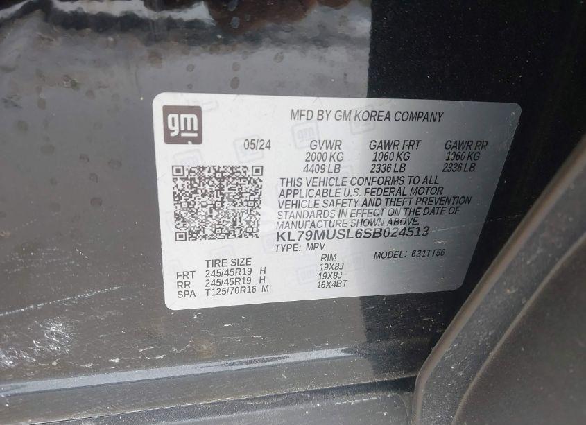 Photo 9 of 2025 Chevrolet Trailblazer AWD RS (VIN KL79MUSL6SB024513)