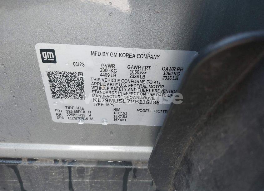 Photo 9 of 2023 Chevrolet Trailblazer AWD RS (VIN KL79MUSL7PB116186)