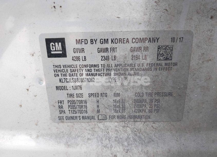 Photo 9 of 2018 Chevrolet Trax LT (VIN KL7CJLSB8JB571362)