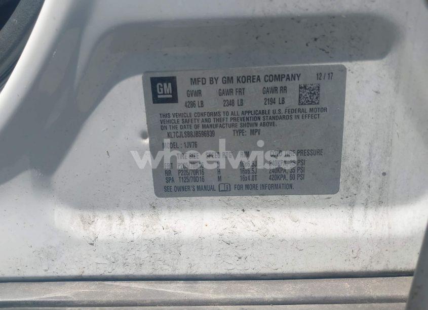 Photo 9 of 2018 Chevrolet Trax LT (VIN KL7CJLSB8JB596939)