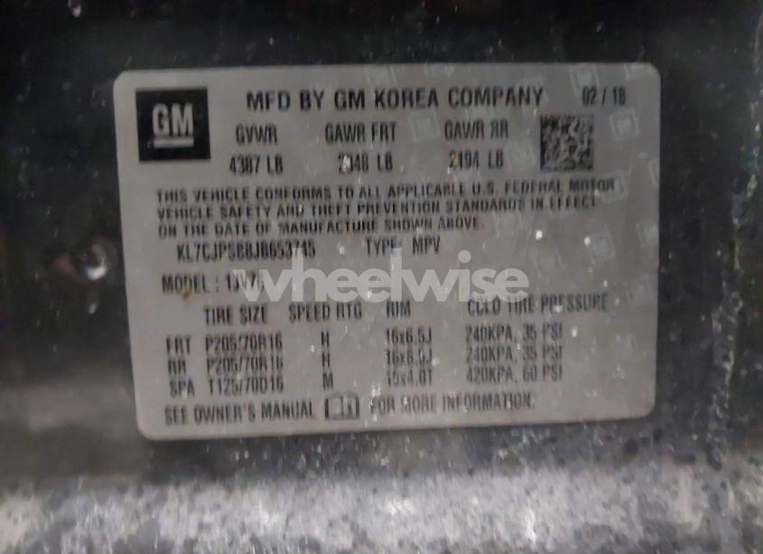 Photo 9 of 2018 Chevrolet Trax LT (VIN KL7CJPSB8JB653745)