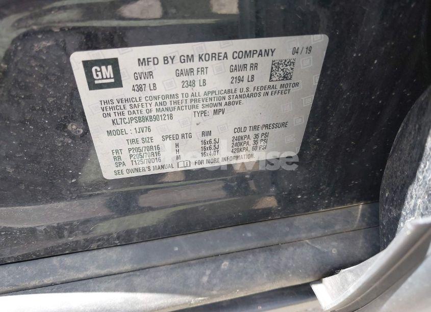 Photo 9 of 2019 Chevrolet Trax LT (VIN KL7CJPSB8KB901218)