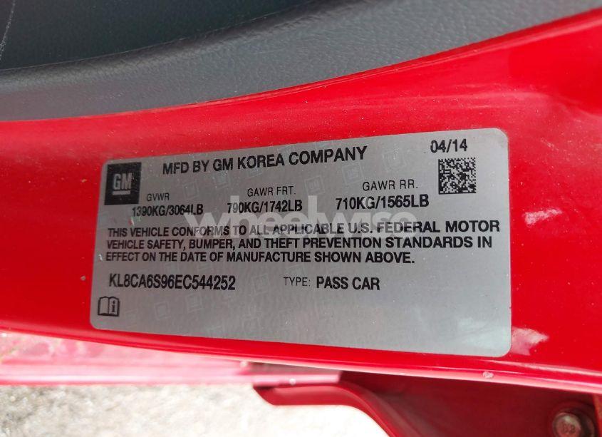 Photo 9 of 2014 Chevrolet Spark LS MANUAL (VIN KL8CA6S96EC544252)