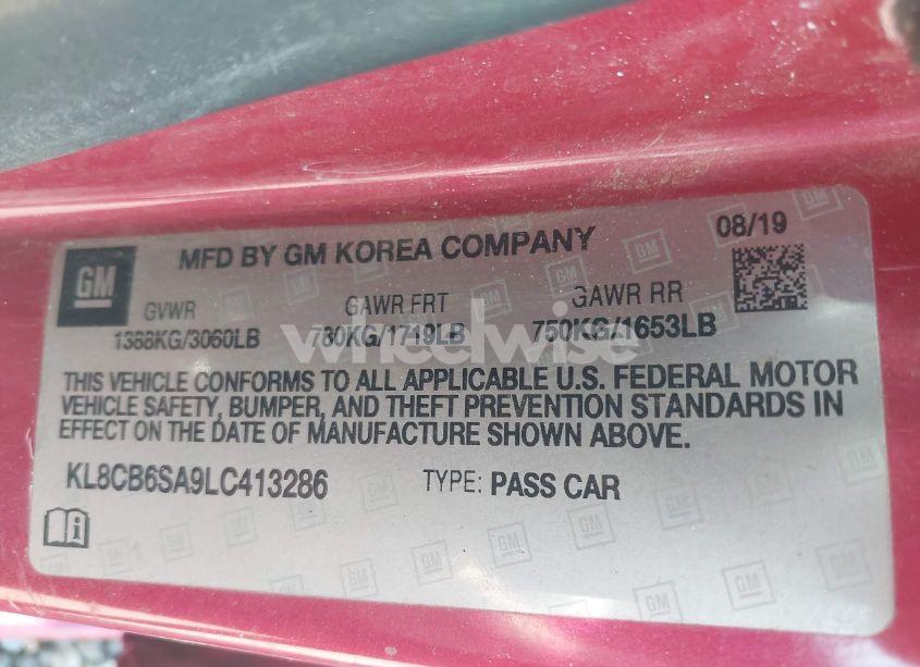 Photo 9 of 2020 Chevrolet Spark FWD LS AUTOMATIC (VIN KL8CB6SA9LC413286)