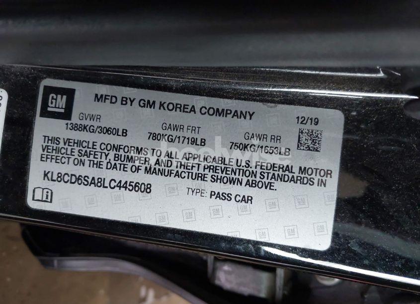 Photo 9 of 2020 Chevrolet Spark FWD 1LT AUTOMATIC (VIN KL8CD6SA8LC445608)