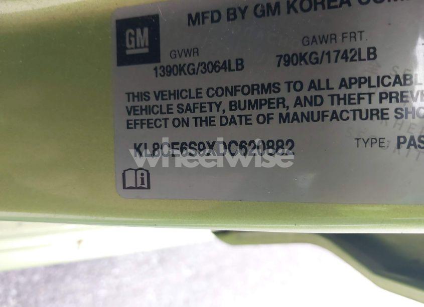 Photo 9 of 2013 Chevrolet Spark 2LT MANUAL (VIN KL8CE6S9XDC620882)