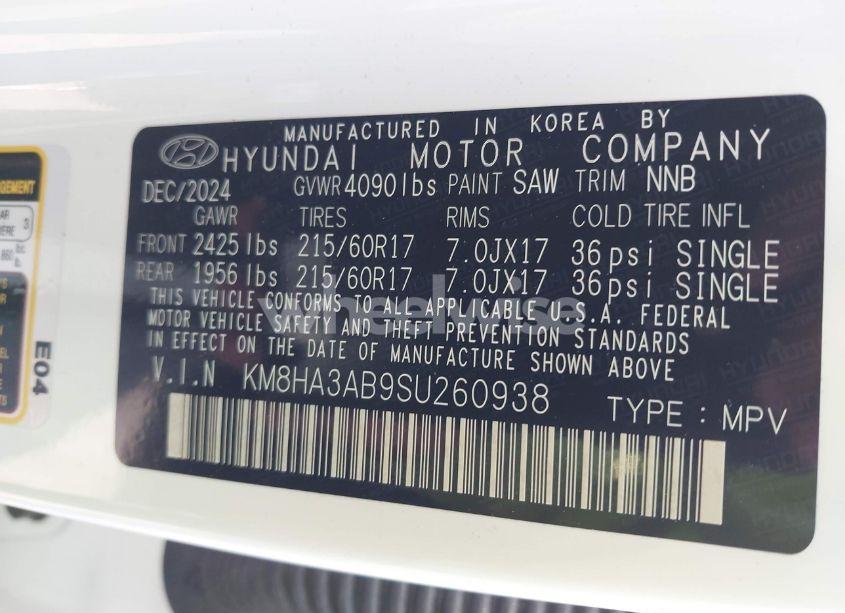 Photo 9 of 2025 Hyundai Kona SE (VIN KM8HA3AB9SU260938)