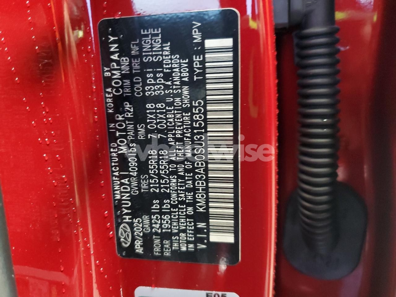 Photo 13 of 2025 HYUNDAI KONA SEL (VIN KM8HB3AB0SU315855)