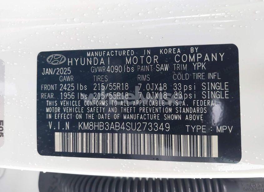 Photo 9 of 2025 Hyundai Kona SEL (VIN KM8HB3AB4SU273349)