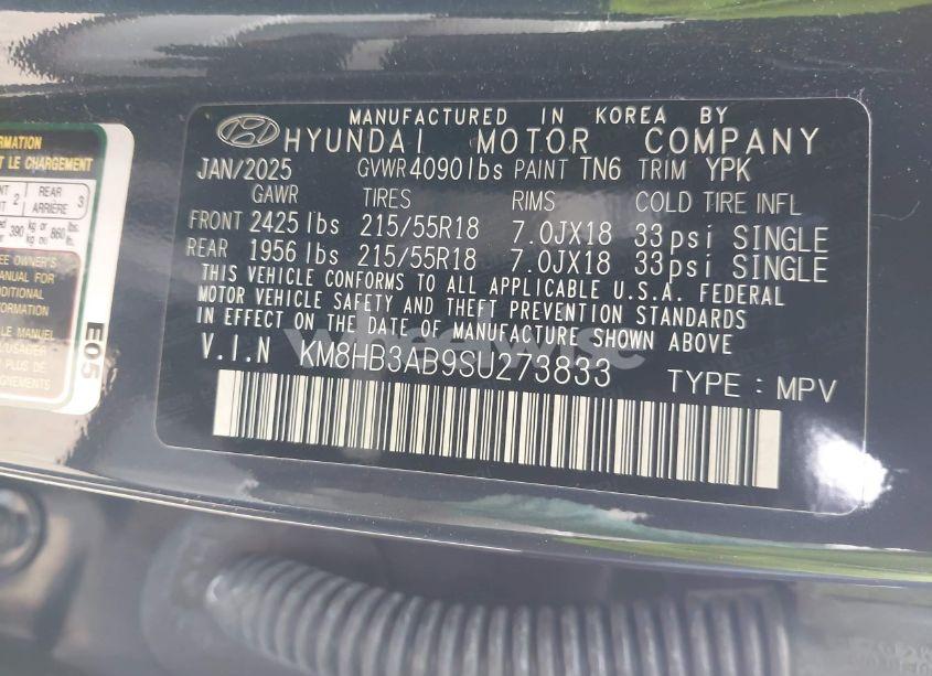 Photo 9 of 2025 Hyundai Kona SEL (VIN KM8HB3AB9SU273833)