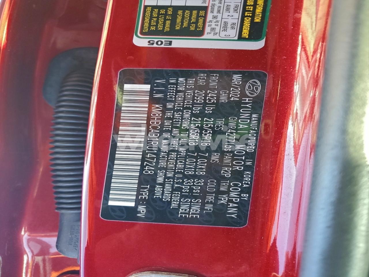 Photo 13 of 2024 HYUNDAI KONA SEL (VIN KM8HBCAB1RU147248)