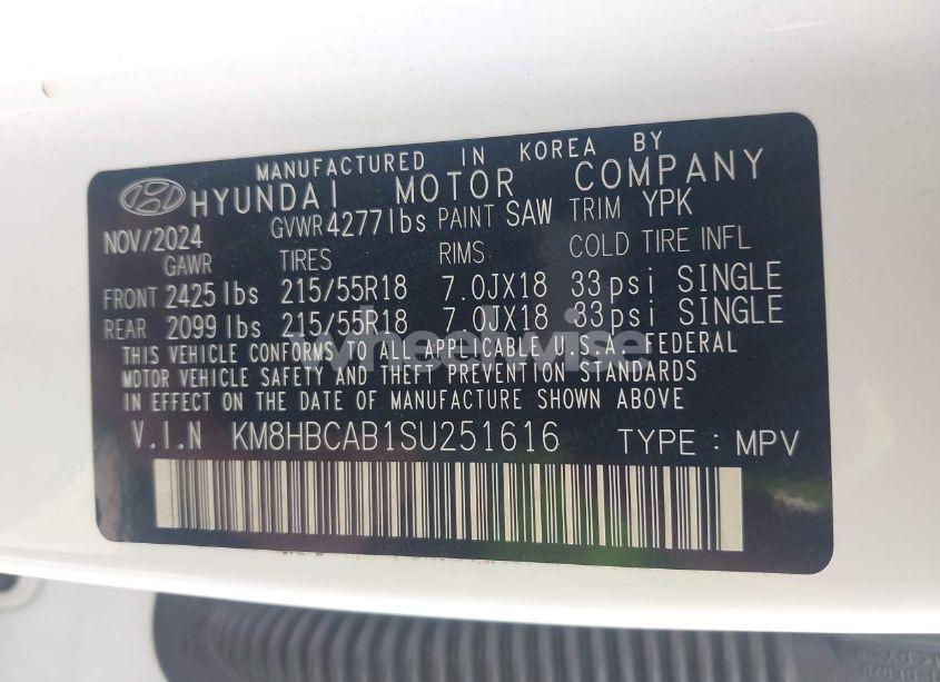 Photo 9 of 2025 Hyundai Kona SEL (VIN KM8HBCAB1SU251616)