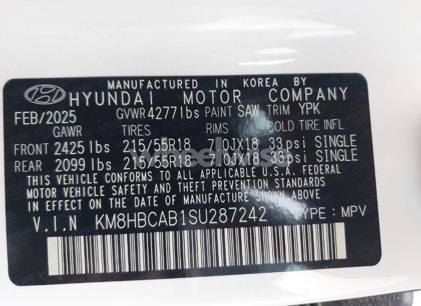 Photo 9 of 2025 Hyundai Kona SEL (VIN KM8HBCAB1SU287242)